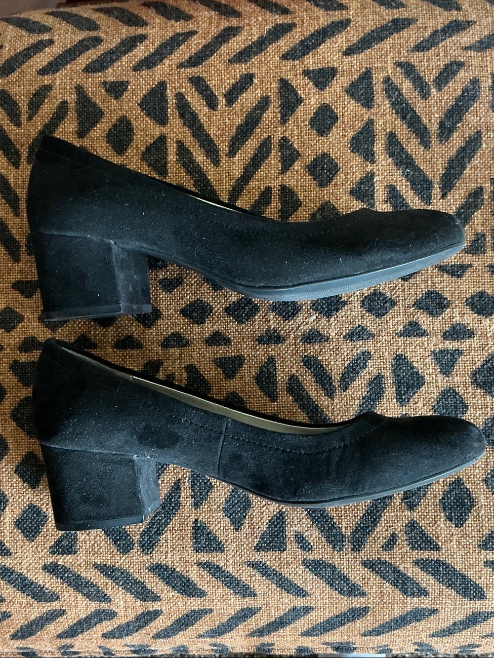 Worthington Black Suede Block Heel Pumps - 7.5